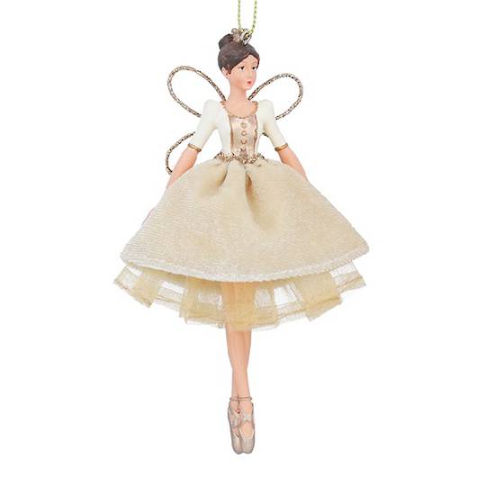 Resin & Fabric Fairy, Cream Skirt 14cm *ETA Nov
